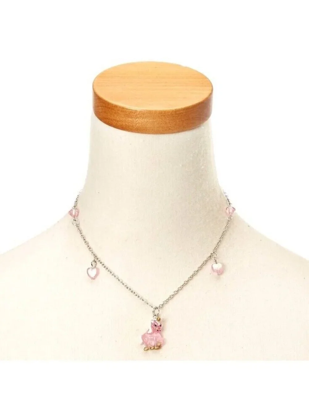 Claires Club Unicorn Jewelry Set Necklace Bracelet Ring Pink Glow in the Dark